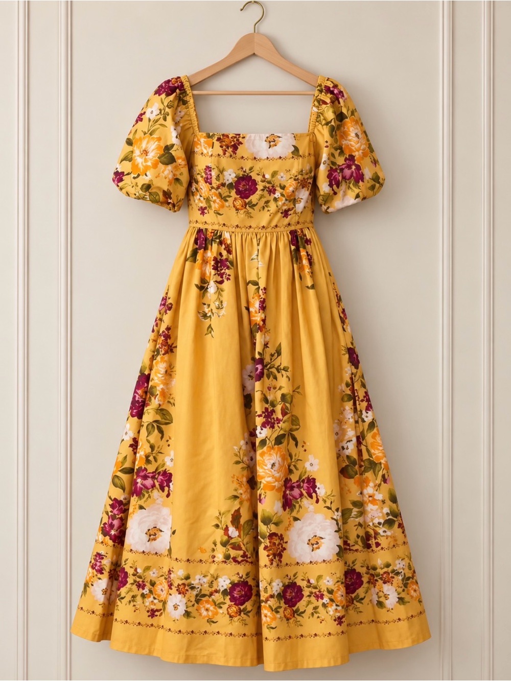 LOVE! NWT Tuckernuck Moon River Fall Golden Hour Floral SmockMidi Dress Sz XS S